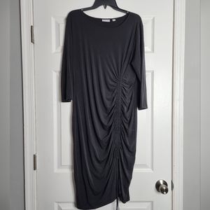 NY&Co Black Cutesy Low-Drawstring Dress Size XL